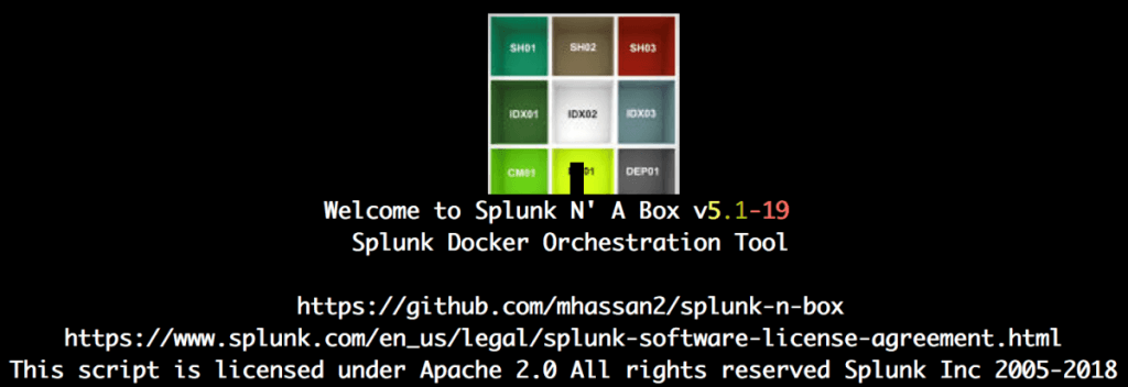 Welcome to Splunk in a box view